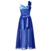 Vestito da Festa con Applicazione Brillante di Perline per Ragazze Tuta con Pizzo e Paillettes Romper con Sovrapposizione in Chiffon Vestito per Compleanno e Ballo di Fine Anno