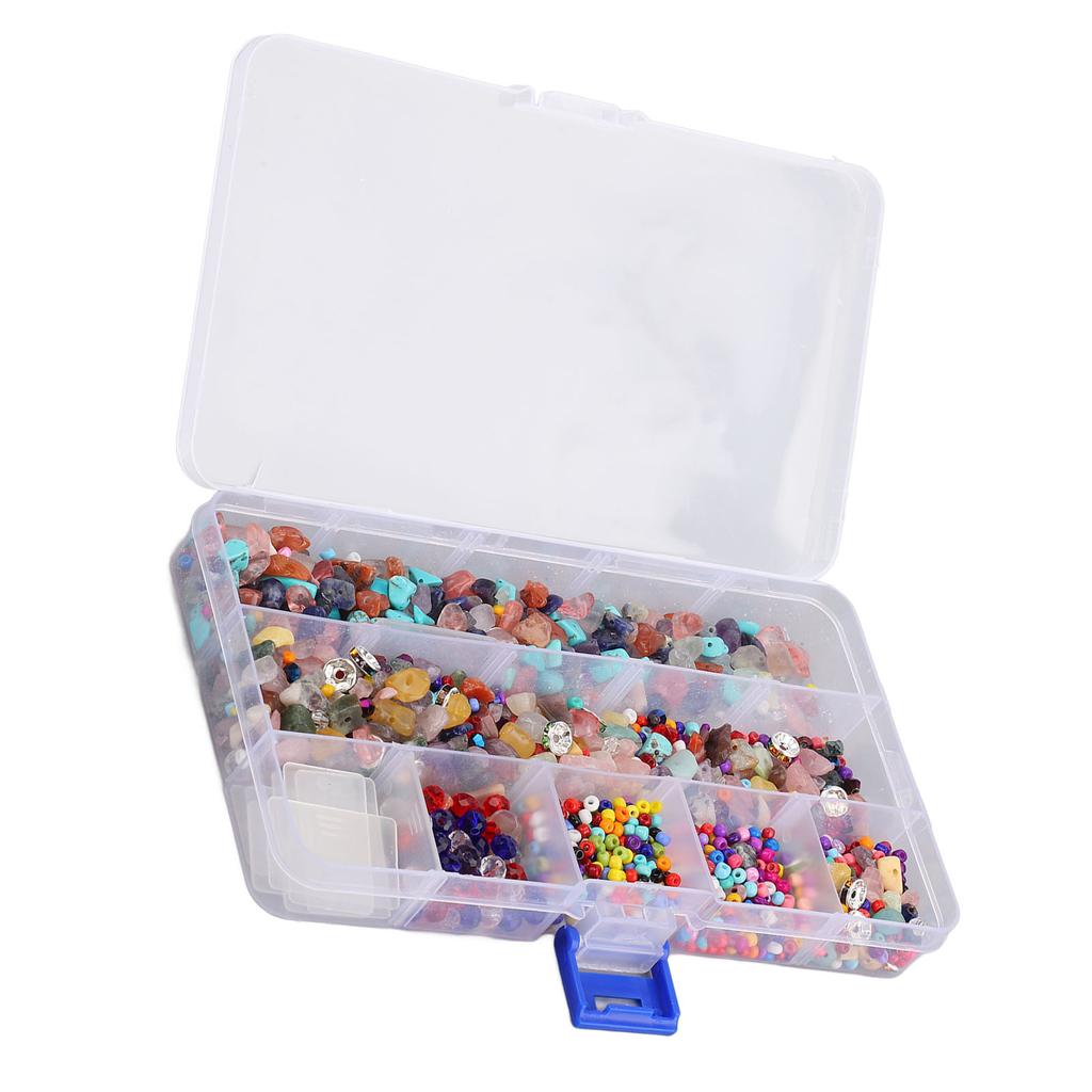 Jewelry Making Kits DIY Irregular Surface Polish 15 Compartment Stone Bracelet Beading Supplies