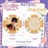 Love and Deepspace Sylus Rafayel Zayne Xavier Caleb Acrylic Chip Coin 43MM Anime Cosplay Colorful Pattern Game Coin Game Gift