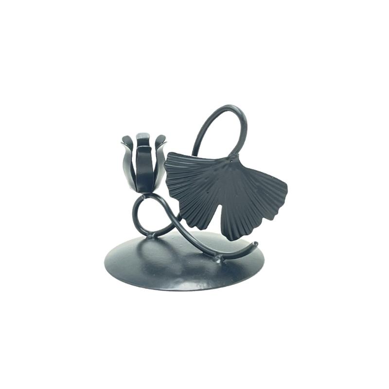 

Iron Candle Holder Decorative Candlestick Holder for Formal Event Gift for Friend Candelabra Elegant Decorations чёрный