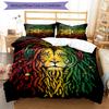 Rastafari Lion of Judah 3pcs Bedding Set Duvet Cover Closure Includes 1 Duvet Cover & 2 Pillowcases for All Seasons Bedroom Home Dorm Decor