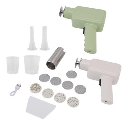 2 Sausage Making Tool Cordless Handheld Noodle Maker Portable Electric Pasta Machine with 9 Noodle Molds Rechargeable Automatic
