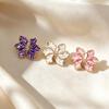 Korean Forest Maple Leaf Earrings: Luxurious, Colorful Petal Design for Women