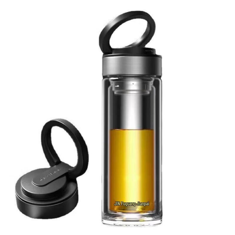 Fuguang Double-Layer Portable Glass Cup