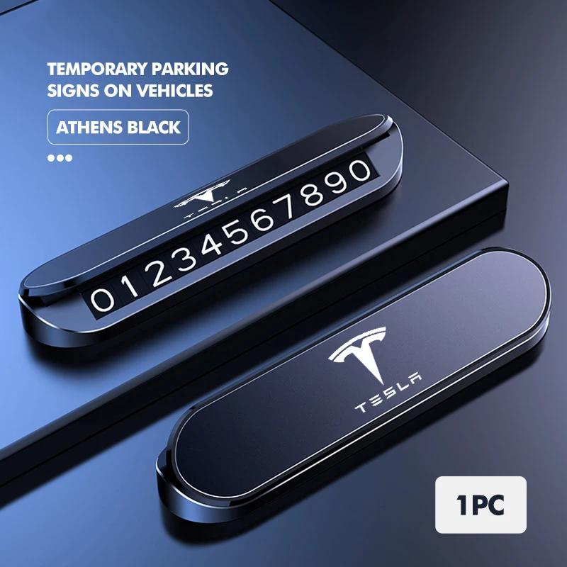 

Автомобильная наклейка Tesla Временная парковочная карта Номер телефона Аксессуары Для Tesla Model Y 3 S X Roadster Bonina
