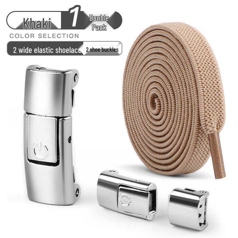 No-Tie Elastic Shoelaces for Kids & Adults - Black & White Flat Stretch Laces