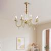 Luxurious Copper & Crystal Chandelier for French Living Room or Villa