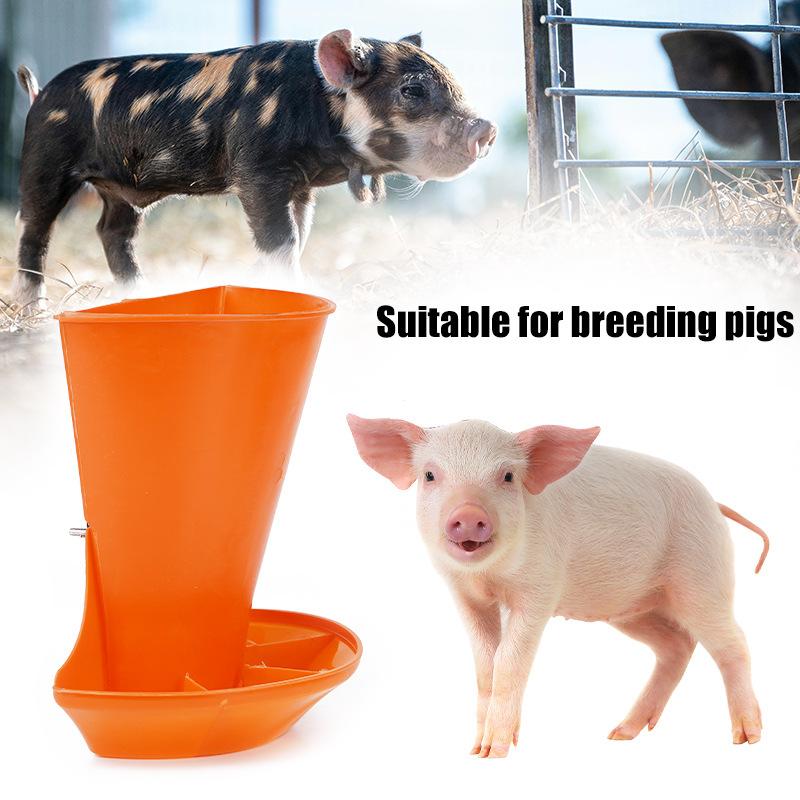 Plastic Piglet Feeder Trough Wall Mounted Feed Bowl For Pig Rabbits Chicks Farming Livestock Equipment And Small Animal Farm 1PCS