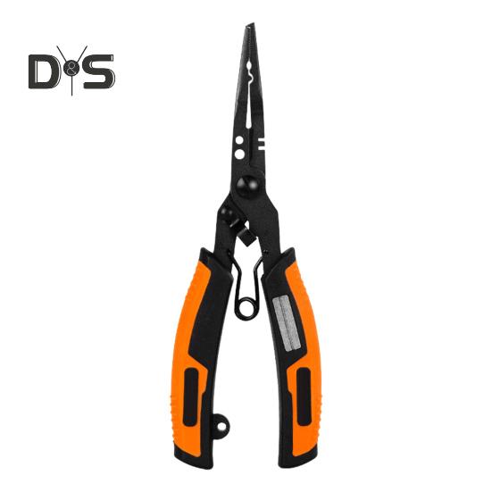 

Рыболовные плоскогубцы из нержавеющей стали с эргономичной ручкой, портативный многофункциональный открыватель колец, резак для лески из полиэтилена, точилка для крючков, ножницы для лески A