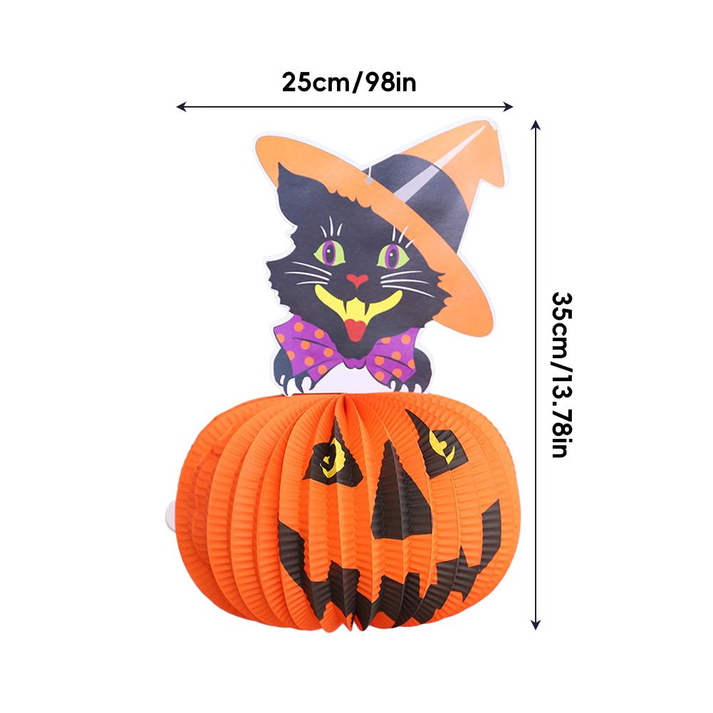 Halloween Hängedeko Geist Hexe Spinne Kürbis Papierlaternen DIY Halloween Hänge-Bastelarbeiten Halloween Veranda Deckenhänger