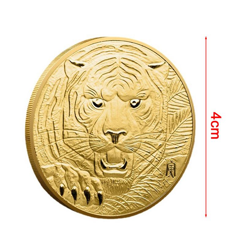 Tiger Original China Zodiac Tiger Coins Decoration Crafts Commemorative Coin