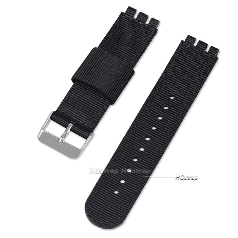 Cinturino da Polso in Pelle di Nylon per Orologi SWATCH Serie Cinturino di Ricambio in Tela 17mm 19mm 20mm Cinturino da Polso Uomo Donna Accessori Braccialetto