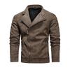Men's Fashion Jacket, Zip Leather Jacket, Wallet Style Leather Jacket Motorcycle Leather Jacket Lapel Leather Jacket