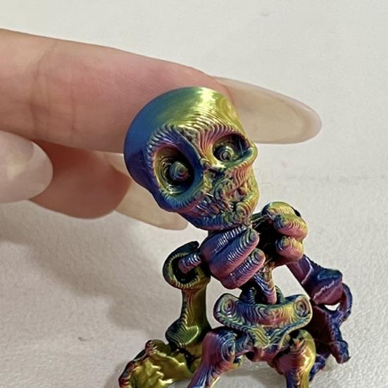 5Pcs/Set Human Skeleton Ornament Mini Halloween Skeleton Figurine with Movable Joints Poseable Articulated Skeleton Decoration