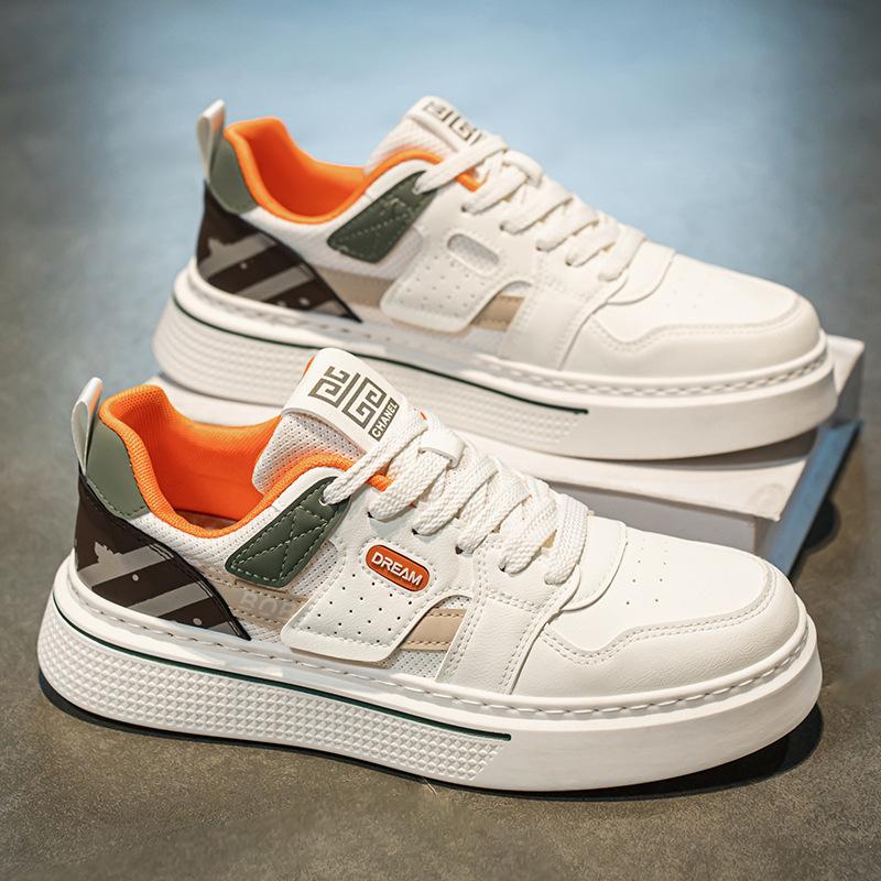 

Men s shoes autumn 2025 new breathable trend versatile casual sports thick-soled wear-resistant men s low-top small white board shoes 44