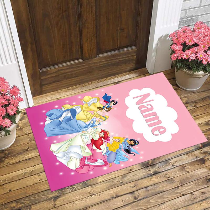 Personalized Name Princess Dreams Living Room Non-Slip Area Rug Soft Carpet for Bedroom Kids Playroom Sofa,Office Home Decor Doormat