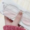Large Frame Glasses Block Blue Light 0 Diopter Computer Gaming Glasses for Fashion Lady Transparent