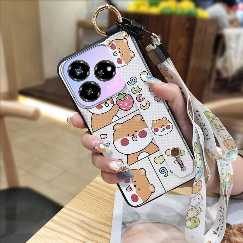 Cute Anti-dust Phone Case For ZTE Blade V60 Design/Axon 60 Lite Soft case Fashion Design Protective Waterproof Lanyard
