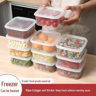 Contenitore trasparente da 500 ml in plastica per alimenti per la conservazione in frigorifero di carne congelata