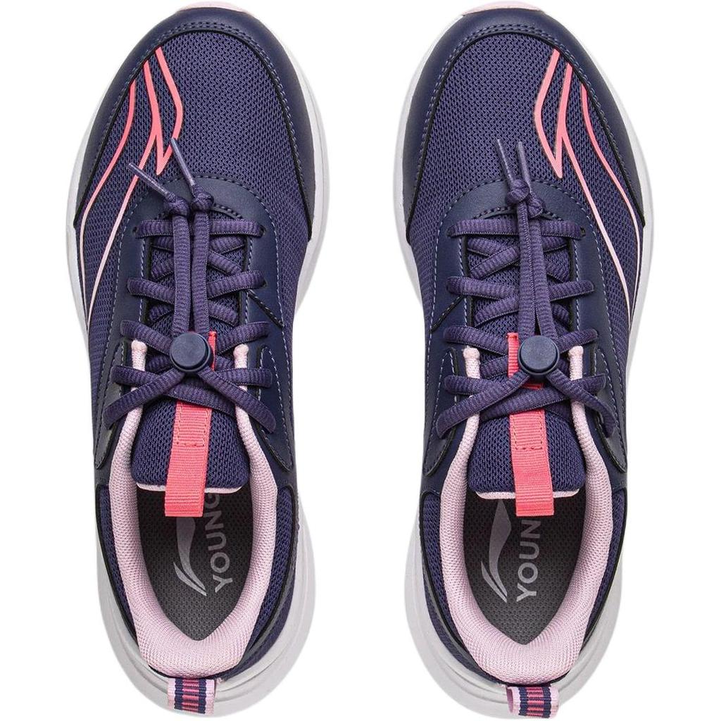 Li Ning Kids Running Shoes Comfortable Soft Durable Low Top Kids sneaker Deep-Blue YKFV151-2