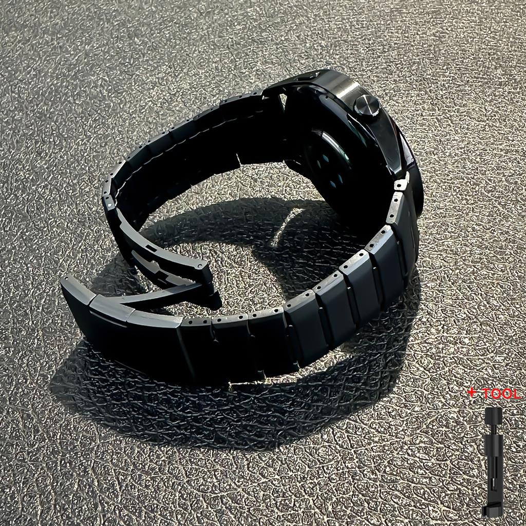 22mm Strap for Huawei Watch GT6 6Po GT5 4Pro 46mm Metal Stainless Steel Silicone Bracelet for Xiaomi Watch 5 S4 Sport for Garmin