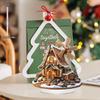 2D Flat, Gingerbread Wooden Cabin Acrylic Acrylic Desktop Decoration, with Base, Suitable for Wall Decoration, Porch, Room, Villa, Accents Home, Hallw
