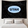 Utah Print Tapestry, Backdrop, Easy Setup, Ideal for Bedroom, Office & Living Room, with Aesthetic Wall Hanging Decor.