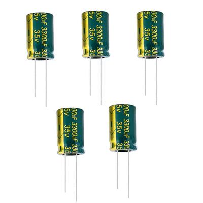 New 5PCS 3300uf 35v 35v3300uf 18 * 35mm 18X35mm 105° Radial Electrolytic Capacitor