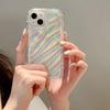 6D Laser Aurora Wave Pattern Glitter Case for  IPhone 16E 15 14 13 12 11 Pro Max 17air 16 Soft Shock Protection Cover