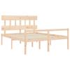 Bed For Senior, Frame With Headboard, 160X200 Cm, Solid Wood