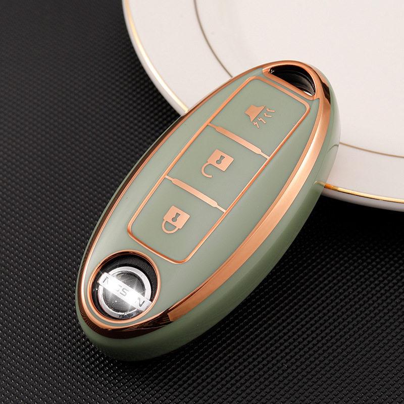Gold Edge Key Case for 2022 Nissan Sylphy & 14th Gen Cima
