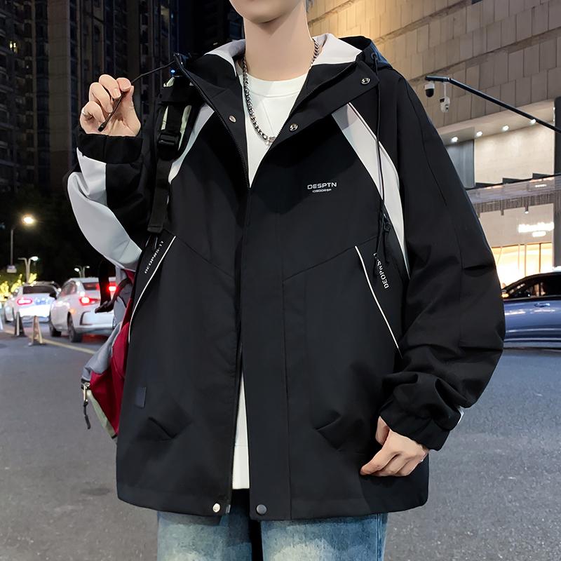 

Men s Winter Hooded Velvet Jacket: Youthful, Loose-Fit, Korean-Style Workwear L