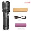 USB Rechargeable Waterproof LED Zoom Flashlight