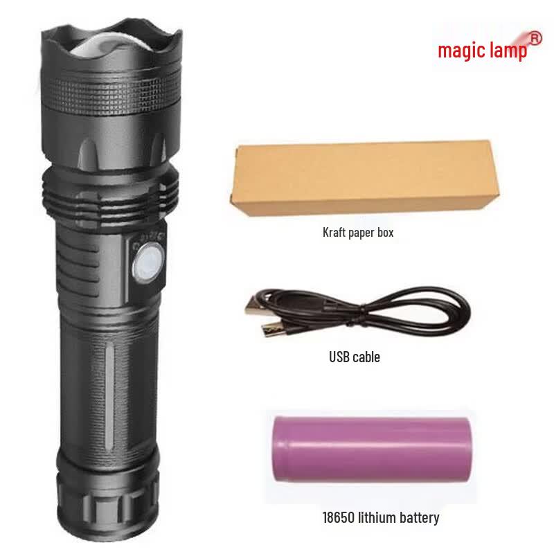 USB Rechargeable Waterproof LED Zoom Flashlight