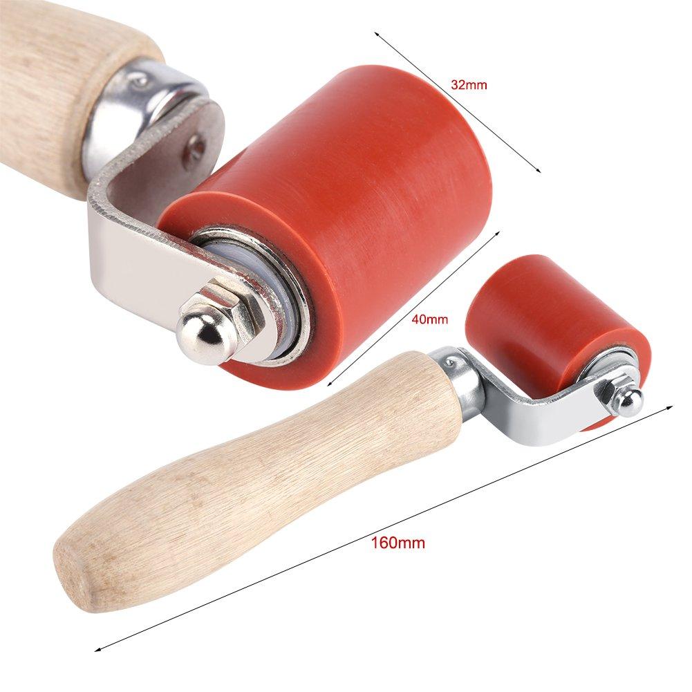 40mm Silikon Naht Handnaht Presser Hitzebeständig für Heißluft PVC Park Installation Abflachung Gummi-Drücker Rote Rolle, Rolle, (260°C),