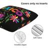Colorful Mexican Traditional Pattern 2 Pcs Square Pillowcase Pillow Cover Cushion Zip Decorative Comfort Throw Pillow For Home