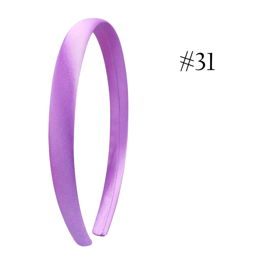 1.5cm Solid Headbands Satin Headband DIY Crafts Hairband Colorful Head Bands for Girls Women Thin Elastic Hair Hoop Accessories