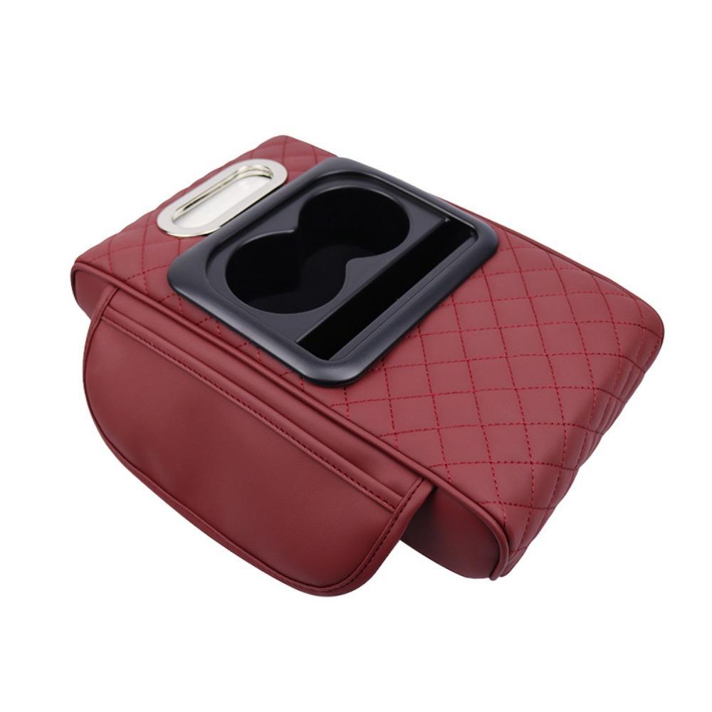 Elbow Support Car Arm Rest Cushion with Cup Holder Tissue Box Armrest Heightening Pad Comfortable Non-slip