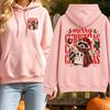 Merry Christmas Raccoon Hoodie Cute Heart Sunglasses Hot Cocoa Graphic Sweatshirt Winter Scarf Sweater Unisex Pullover Tops