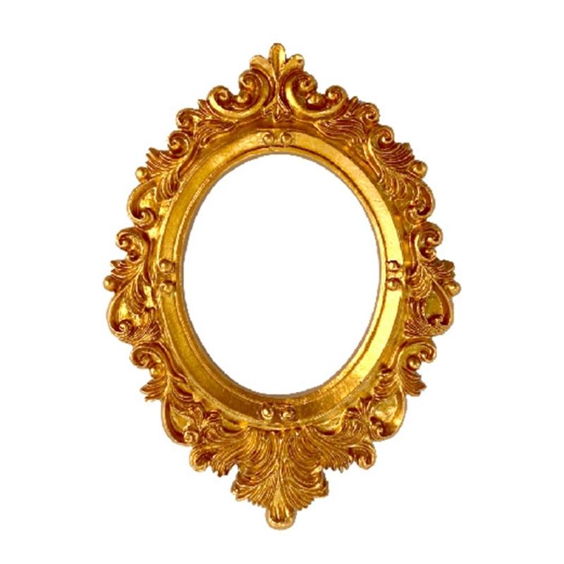 Small Antique Resin Picture Frame Victorian Rectangular Oval Jewelry Display Photo Frame for Weddings Party Decors