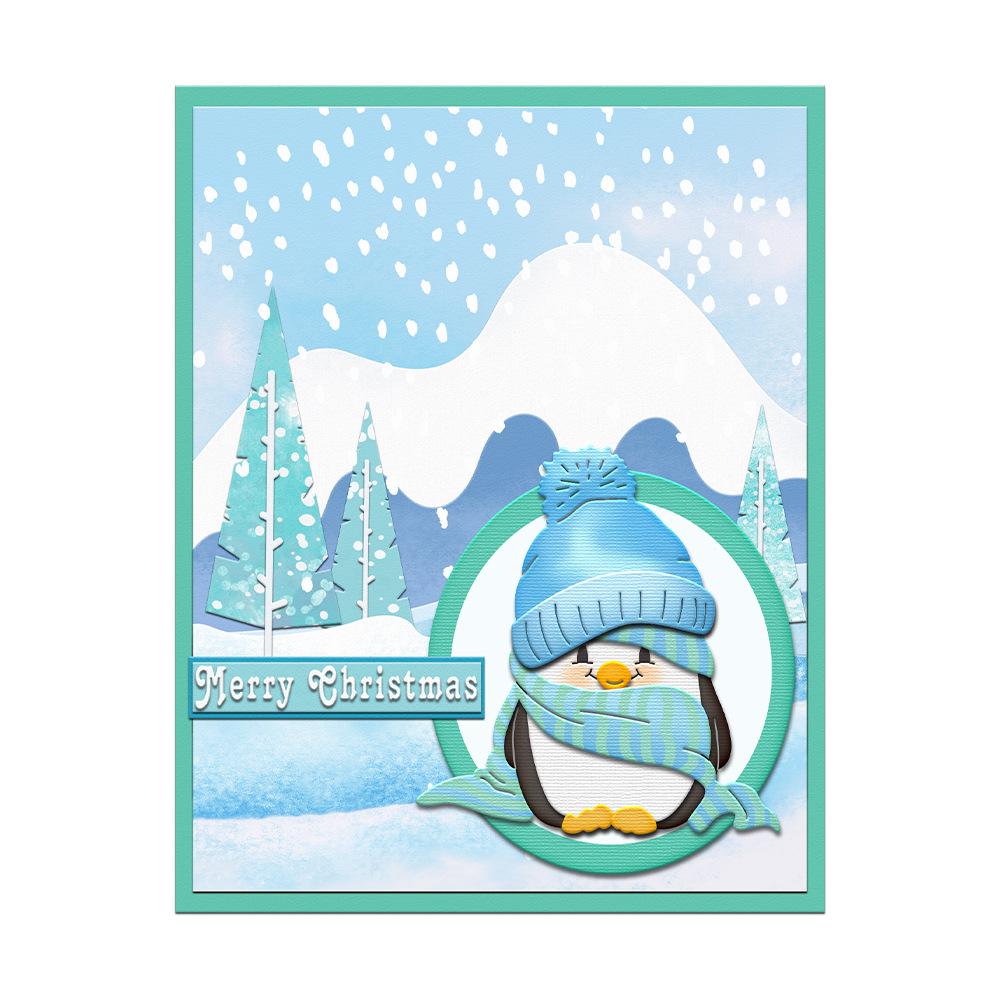 Carbon Steel Christmas Penguin Die Cut for Handmade Paper Art and Embossing