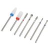 7pcs Nail Drill Bits Set Tungsten Ceramic Manicure Pedicure Left Right Handed Acrylic Gel Cuticle Remover Nail Bits