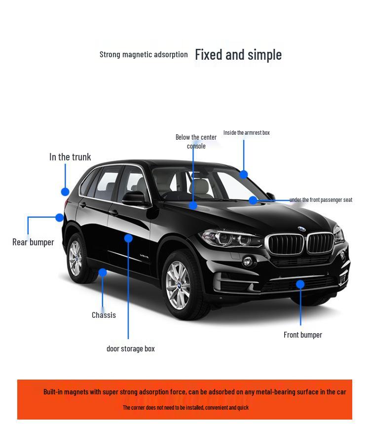 GF07 Magnetic GPS Locator for Cars, Motorcycles, and Electric Vehicles - No Installation, Anti-Lost Device