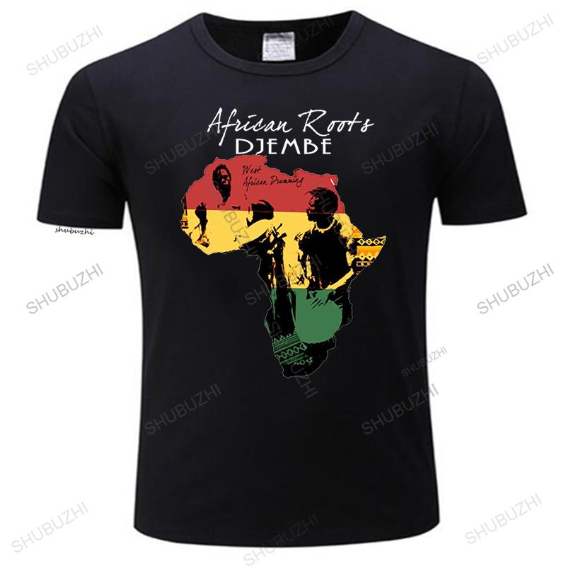 Hot sale streetwear Tshirt men summer top tees short sleeve Africa djembe bigger size unisex teeshirt women printed tshirts