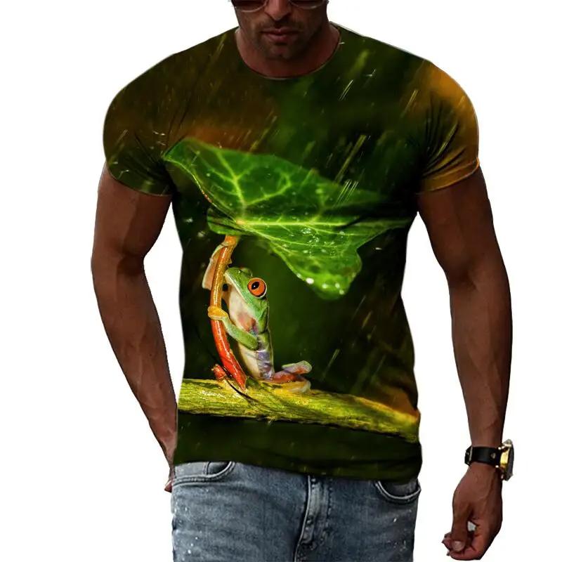 Funny Frog T-Shirts Animal 3D Print Streetwear Girl And Boy Fashion Oversized Short Sleeve T Shirt Kids Tees Tops Children's Clothing