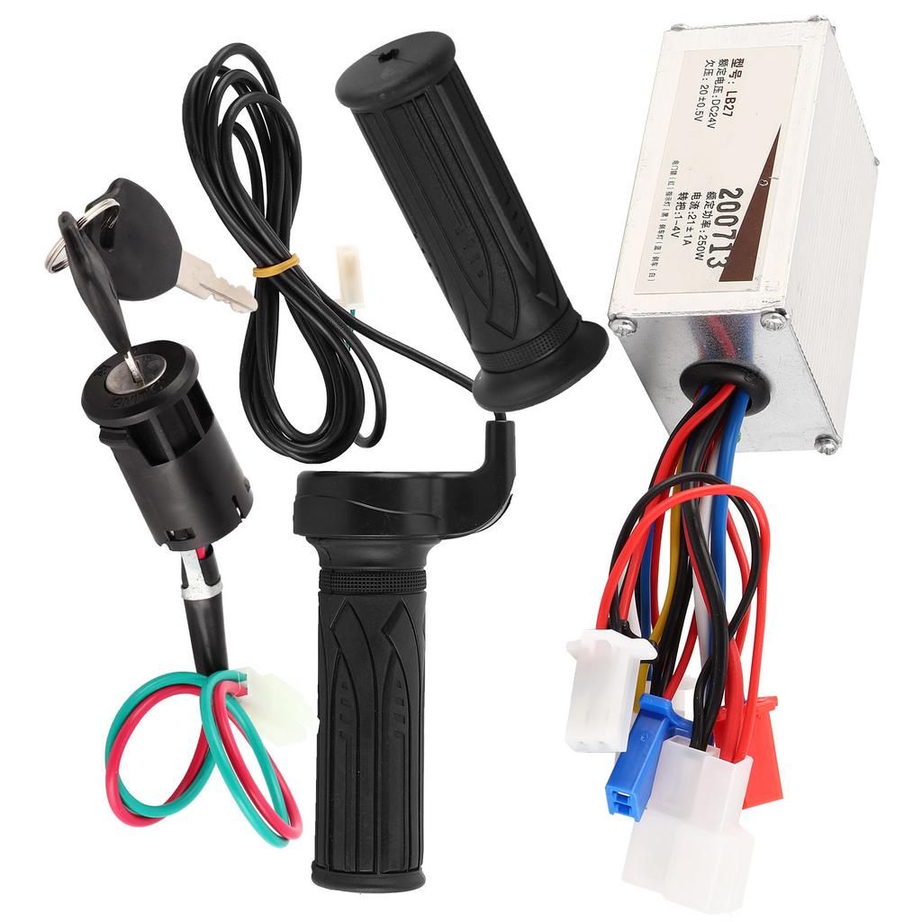Geschwindigkeitsregler-Set für Elektroroller, 24 V, 250 W, Controller mit Gasdrehgriffverriegelung