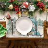 2024 Christmas Linen Table Mats - Washable, Stain-Resistant, Heat-Resistant with Snowflake & Santa Designs