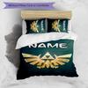 3pcs Custom Name The Legend of Zelda Breath of the Wild Bedding Set Duvet Cover Closure Includes 1 Duvet Cover & 2 Pillowcases for All Seasons Bedroom
