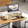 PC Screen Riser Desk Computer Monitor Stand 60-116 Cm with 2 Drawers, Adjustable Length and Angle