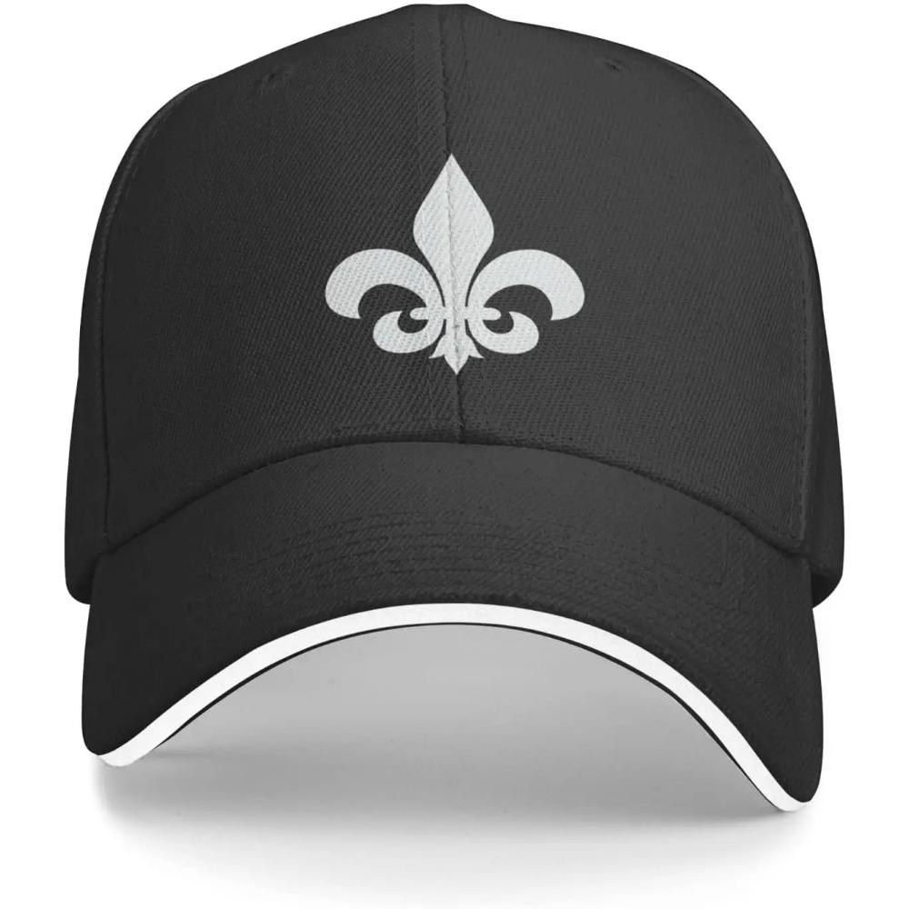 Unisex Fleur De Lis Baseball Cap Dad Hat Sport Cap Classic Sandwich Caps